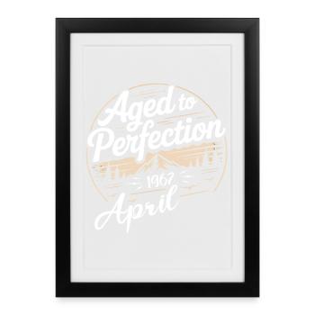 April 1967 birthday april 1967 - Framed poster (27 × 37 cm) - black - Front