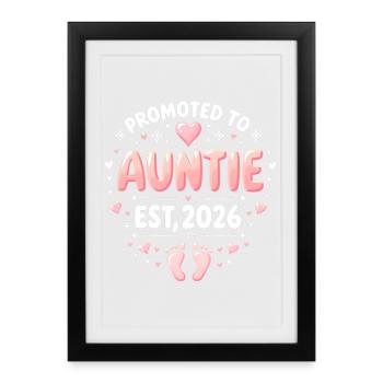 Tante 2026 Tante 2026 Promue Tante 2026 - Affiche encadrée (27 × 37 cm) - noir - Devant
