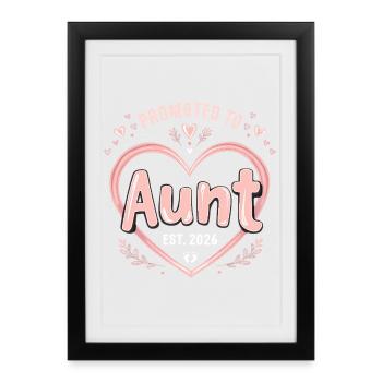Tante 2026 Tante 2026 Promue Tante 2026 - Affiche encadrée (27 × 37 cm) - noir - Devant