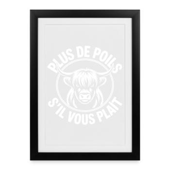 Vivre Sans Highlands - Affiche encadrée (27 × 37 cm) - noir - Devant