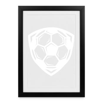Soccer Icon - Framed poster (27 × 37 cm) - black - Front