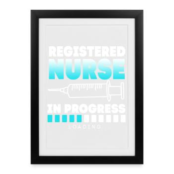 Don d’infirmières de l’hôpital des infirmières - Affiche encadrée (27 × 37 cm) - noir - Devant