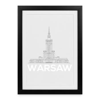 Warsaw Skyline Spire - Framed poster (27 × 37 cm) - black - Front