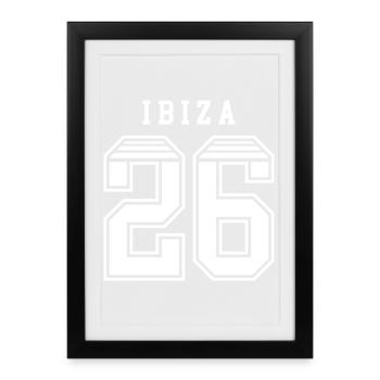 Maillot Ibiza 26 2026 - Affiche encadrée (27 × 37 cm) - noir - Devant