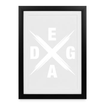EADG Bass Musician Tuning String Bassist - Framed poster (27 × 37 cm) - black - Front