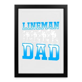 American Football Lineman - Framed poster (27 × 37 cm) - black - Front