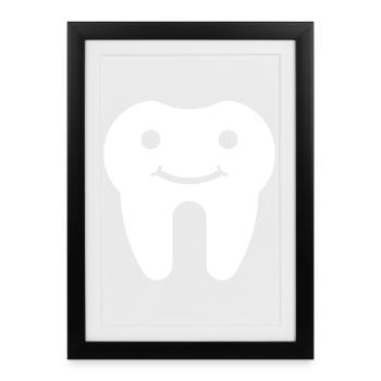 tooth - Framed poster (27 × 37 cm) - black - Front