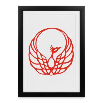 Red Phoenix - Framed poster (27 × 37 cm) - black - Front