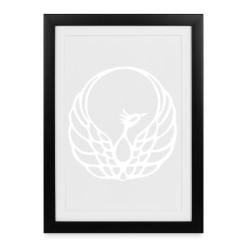 White Phoenix - Framed poster (27 × 37 cm) - black - Front