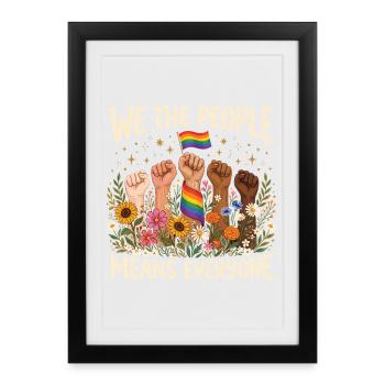 Mois de la fierté LGBTQ - Nous, le peuple, c’est tout le monde - Affiche encadrée (27 × 37 cm) - noir - Devant