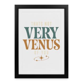 Signe de Vénus Astrologie de Vénus - Affiche encadrée (27 × 37 cm) - noir - Devant