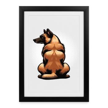 Malinois Belgian Shepherd Malinois Owner - Framed poster (27 × 37 cm) - black - Front