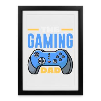 The Gaming Dad Funny Gamer Dad Gamer Dad - Framed poster (27 × 37 cm) - black - Front