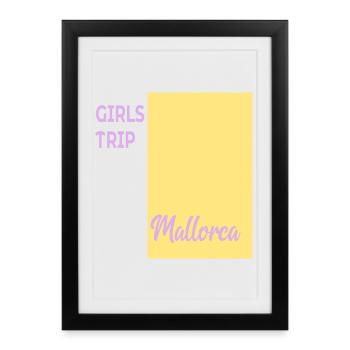 Girls Mallorca - Framed poster (27 × 37 cm) - black - Front