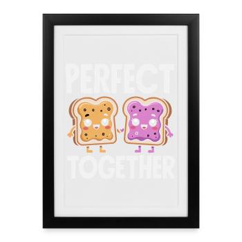 Look Partner Beurre de Cacahuète & Confiture Design - Affiche encadrée (27 × 37 cm) - noir - Devant