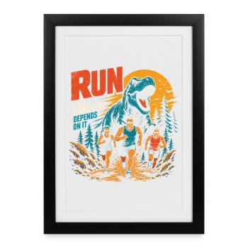 Running Motivation - Framed poster (27 × 37 cm) - black - Front