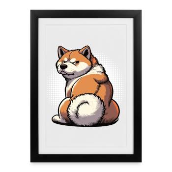 Akita Akita owner Akitas Akita lover Akitafan - Framed poster (27 × 37 cm) - black - Front