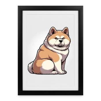 Akita Akita owner Akitas Akita lover Akitafan - Framed poster (27 × 37 cm) - black - Front