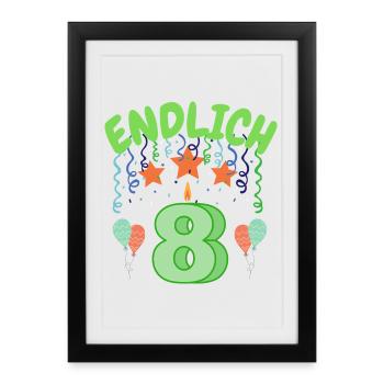 Finally 8 - Framed poster (27 × 37 cm) - black - Front