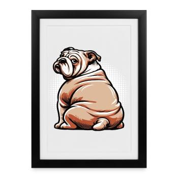 English Bulldog Bully Bully Owner Bullyfan - Framed poster (27 × 37 cm) - black - Front