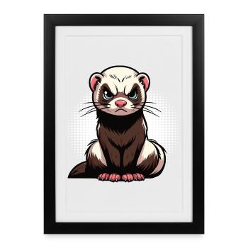 ferret ferret holder ferret owner - Framed poster (27 × 37 cm) - black - Front