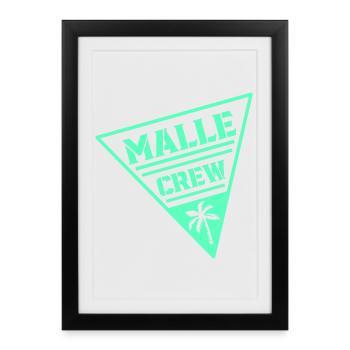 Écusson du triangle de la Mille Crew Mint - Affiche encadrée (27 × 37 cm) - noir - Devant