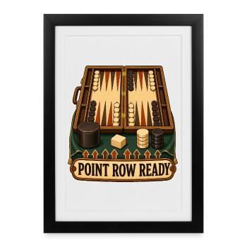 POINT ROW READY - Framed poster (27 × 37 cm) - black - Front