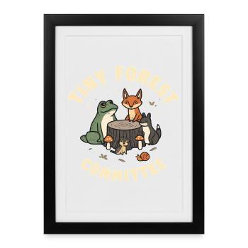 Small Forest Committee: Tiny Forest - Framed poster (27 × 37 cm) - black - Front