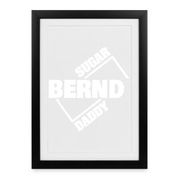 Bernd als Geld - Gerahmtes Poster (27 × 37 cm) - Schwarz - Vorne