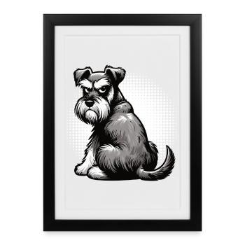 Schnauzer Giant Schnauzer Schnauzer Owner - Framed poster (27 × 37 cm) - black - Front