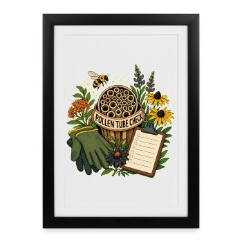 POLLEN TUBE CHECK Plants - Framed poster (27 × 37 cm) - black - Front
