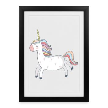 Licorne - Affiche encadrée (27 × 37 cm) - noir - Devant