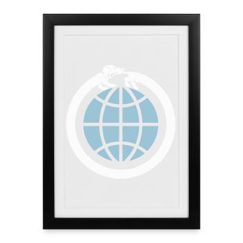 Terre de teckel - Affiche encadrée (27 × 37 cm) - noir - Devant