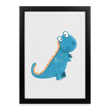 Funny Little Dino I Boy Kids Gift - Framed poster (27 × 37 cm) - black - Front