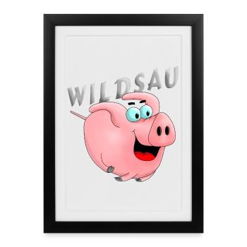 sow - Framed poster (27 × 37 cm) - black - Front