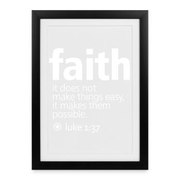 Faith - Framed poster (27 × 37 cm) - black - Front