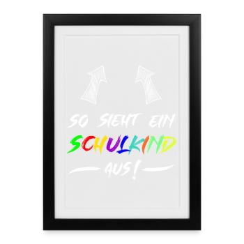 Voici à quoi ressemble un écolier - Affiche encadrée (27 × 37 cm) - noir - Devant