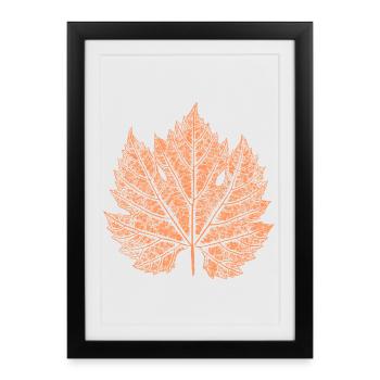 Vin / Feuille / Automne - Affiche encadrée (27 × 37 cm) - noir - Devant