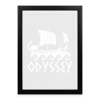 The Journey of Ulysses (white) - Framed poster (27 × 37 cm) - black - Front