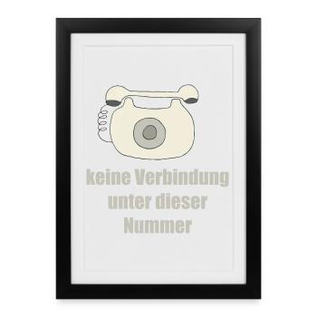 telephone - Framed poster (27 × 37 cm) - black - Front