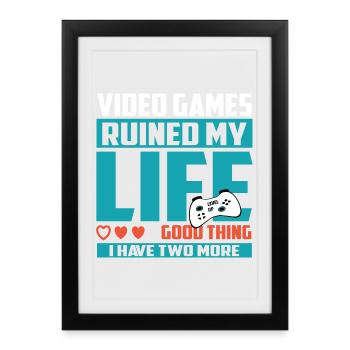 Gamer Extra Life - Framed poster (27 × 37 cm) - black - Front