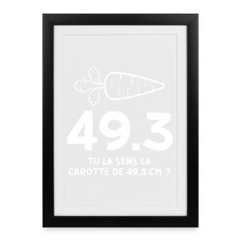 retraite, réforme des retraites, 49 3 - Affiche encadrée (27 × 37 cm) - noir - Devant