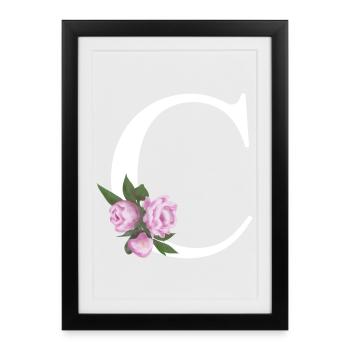 C - Gerahmtes Poster (27 × 37 cm) - Schwarz - Vorne