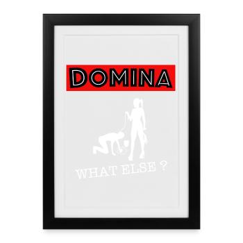Dominatrice maîtresse quoi d’autre? - Affiche encadrée (27 × 37 cm) - noir - Devant
