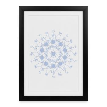 Mandala | Random patterns rotated - Framed poster (27 × 37 cm) - black - Front