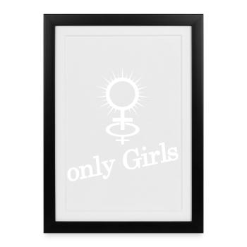 only for women - Lesbian mistress - Framed poster (27 × 37 cm) - black - Front