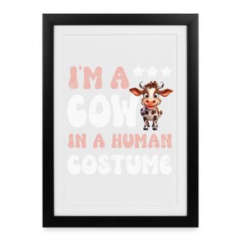 Cow Cows - Framed poster (27 × 37 cm) - black - Front