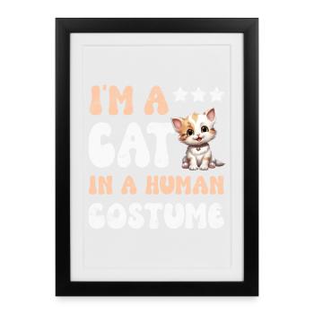Chats - Affiche encadrée (27 × 37 cm) - noir - Devant