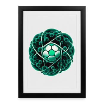 Foot 02 - Affiche encadrée (27 × 37 cm) - noir - Devant