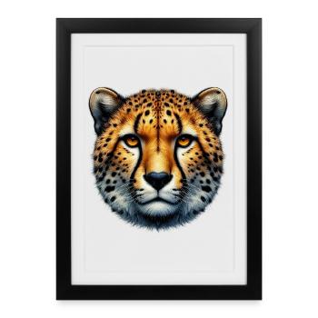 Cheetah - Framed poster (27 × 37 cm) - black - Front